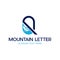 Q Mountain Monogram Letter Business Industrial Logo