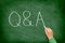 Q and A - Questions and Answers concept blackboard