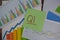Q1 - 1st Quarter Period write on sticky notes isolated on Wooden Table. Stock market concept