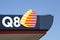 Q8 logo on a gas station