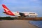 Qantas A380 Airbus at Sydney Airport, Australia.