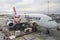 Qantas A380 airplane docked at Melbouren Airport