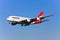 Qantas Airbus A380 in flight.