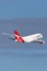 Qantas Airbus A380 large four engined passenger aircraft taking off from Sydney Airport