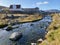 Qaqortoq river at Autumn. South Greenland.