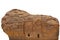 Qasr Al Farid, one of the tomb at the archaeological site Mada`in Saleh also called Al-á¸¤ijr or Hegr, Saudi Arabia. Isolated on w
