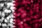 Qatar abstract blurry bokeh flag. Christmas, New Year and National day concept flag