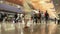 Qatar Airport. Doha. People in motion. Timelapse.