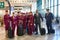 Qatar Airways crew members