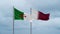 Qatar and Algeria flag