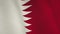 Qatar background flag waving looping footage - seamless loop animation video