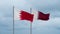 Qatar and Bahrain flag