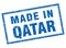 Qatar blue square made in stamp