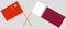 Qatar and China. The Qatari and Chinese flags. Official colors. Correct proportion. Vector