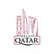 Qatar City Tower logo design inspiration, Qatar tower vector