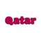 Qatar country name typography on white color