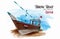 Qatar Dhow Boat Vector illustration.