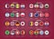 Qatar fifa world cup soccer tournament 2022 . 32 teams Final draw groups with country flag . Vector