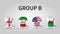 Qatar fifa world cup soccer tournament 2022 . Group B stages . Waving jersey with country flag pattern . Vector