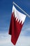 Qatar flag with clipping path