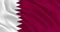 Qatar Flag Smooth Wavy Animation. The National flag of State of Qatar waving in the wind. Realistic 3D render, 60fps. Beautifuly s