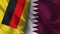 Qatar and Germany Realistic Flag â€“ Fabric Texture Illustration