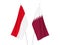 Qatar and Indonesia flags