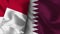 Qatar and Indonesia Realistic Flag â€“ Fabric Texture Illustration