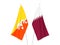 Qatar and Kingdom of Bhutan flags