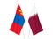 Qatar and Mongolia flags