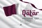 Qatar National day December 18th illustration horizontal banner on isolated background