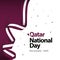 Qatar National Day Vector Template Design Illustration