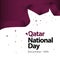 Qatar National Day Vector Template Design Illustration