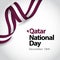 Qatar National Day Vector Template Design Illustration