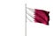 Qatar national flag waving isolated white background realistic 3d illustration