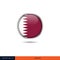 Qatar round flag vector design.