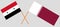 Qatar and Syria. The Qatari and Syrian flags. Official colors. Correct proportion. Vector