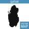 Qatar vector map with title