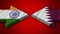 Qatar vs India Indian Arrow Flags â€“ 3D Illustrations