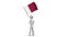 Qatar waving flag. 3d Man holding and waving Qatari flag on transparent background. Loop. Alpha channel.