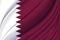 Qatar waving flag illustration.