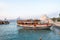 Qatari traditional dhow boats moored near Museum of Islamic Art Doha