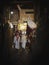Qataris in traditional clothes walking through Souq Waqif