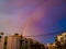 Qawra, Malta 30. may 2019 - rainbow over the residential buildings