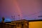 Qawra, Malta 30. may 2019 - rainbow over the residential buildings