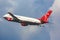 Qeshm Airlines Airbus A300-600 EP-FQN taking off at Sheremetyevo international airport.