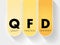QFD - Quality Function Deployment acronym, business concept background