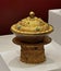 Qianlong Lidded Bowl Stand Gold Turquoise Agate Inlay mosaic Beijing Palace Museum Luxury Lifestyle Eatery Food Container Utensil