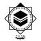 Qibla - direction for a Mecca for muslims praying. Vector isolated Islamic icon.