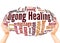 Qigong Healing word cloud sphere concept